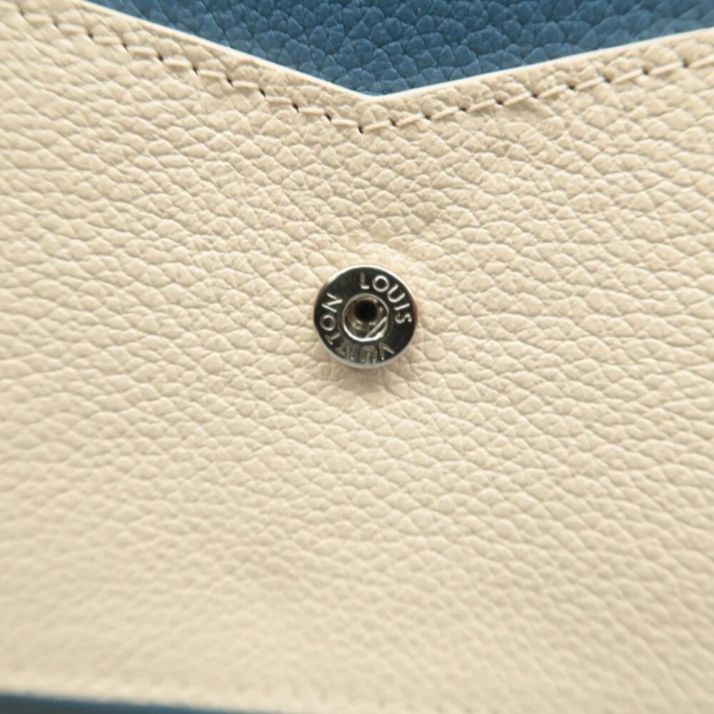 100% Authentic Louis Vuitton Blue & Beige Leather Wallet - Picture 12 of 12